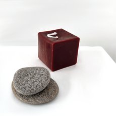 Beewax Candle Square Clay Red-lifestyle-The Vault