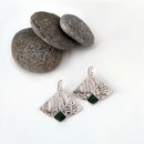 Fern Fan Faceted Pounamu Earrings