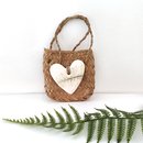 Ceramic Medium Heart On Kete Fern Pattern