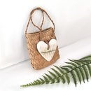 Ceramic Medium Heart On Kete Fern Pattern