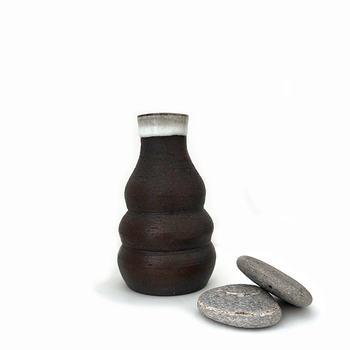 Bud Vase Bumpy Brown