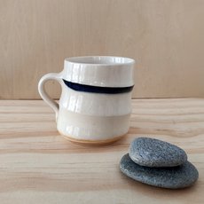 Double Fluted Cup Blue Slip Highlight-artists-and-brands-The Vault