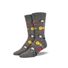 Men's Socks Guitar Riff Charcoal Heather-artists-and-brands-The Vault