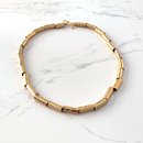 Kauri Large Bead Necklace Short Gold