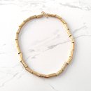 Kauri Large Bead Necklace Short Gold