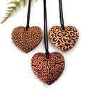 Carved Heartwood Pendant Heart