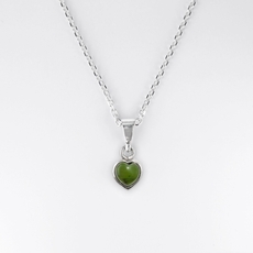 Pounamu Heart Charm Pendant-jewellery-The Vault