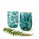 Glass Tumbler Green Blue