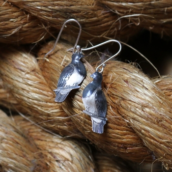 Kereru Earrings Silver-jewellery-The Vault