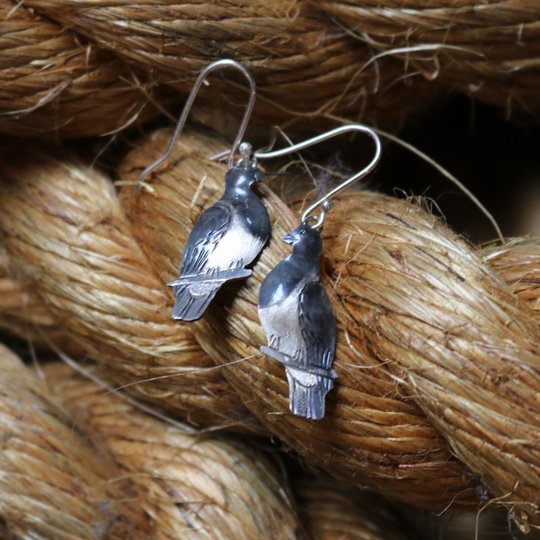 Kereru Earrings Silver