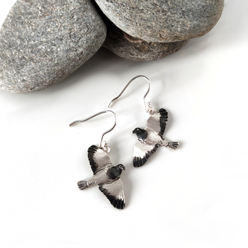 Flying Kereru Earrings Silver