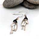 Large Kowhai Earrings Silver