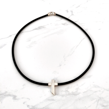 Mini Cross Necklace Rubber
