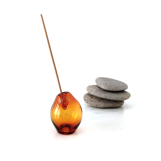 Glass Incense Bubble Amber