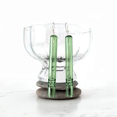 Toru Glass Earrings Green-jewellery-The Vault