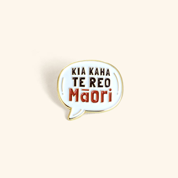 Kia Kaha Te Reo Maori Enamel Pin