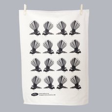 Piwakawaka Tea Towel-artists-and-brands-The Vault