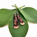 Huia Feather Earrings Plywood 50mm