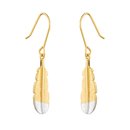 Huia Feather Earrings Gold Plate
