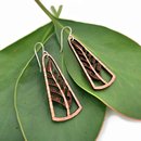 Silver Fern Earrings Plywood 50mm