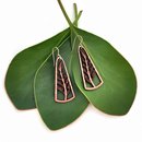 Silver Fern Earrings Plywood 50mm