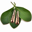 Piwakawaka Feather Earrings Plywood 70mm