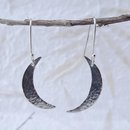 Crescent Moon Earrings Silver