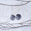 Large Earthshine Earrings Silver