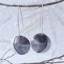 Large Earthshine Earrings Silver