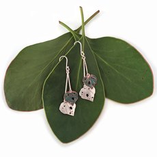 Kawakawa Dble Dangle Earrings w Copper-jewellery-The Vault