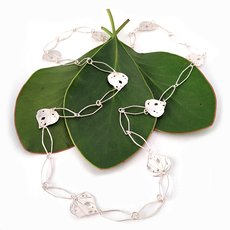 Kawakawa Diamond Chain Link Neckace Silver-jewellery-The Vault