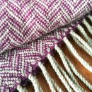 Possum Merino Scarf Cashmere Purple Zig Zag