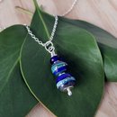 Glass Coastal Bead Pendant