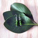 Glass Dewdrop Earrings Green