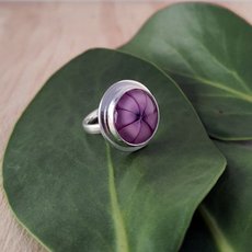 Pink Petal Glass Ring-jewellery-The Vault