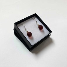Sea Drops Glass Earrings Amber-jewellery-The Vault