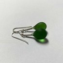 Sea Drops Glass Earrings Green