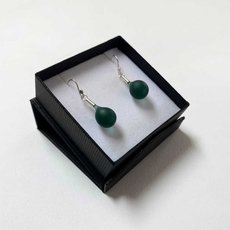 Sea Drops Glass Earrings Teal-jewellery-The Vault