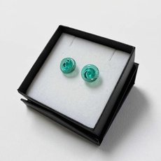 Koru Studs Sea Green-jewellery-The Vault