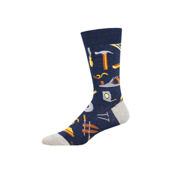 Men's Socks Can You Fix It Navy Heather