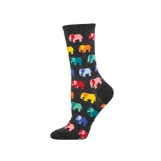 Woman's Socks Elephant in the Room Charcoal Heather-artists-and-brands-The Vault