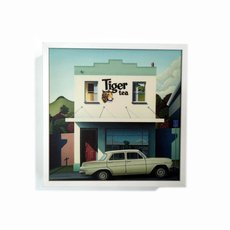 Tiger Tea Box Frame White-artists-and-brands-The Vault