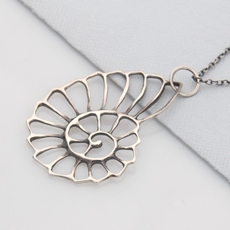 Nautilus Necklace Silver-jewellery-The Vault