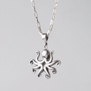 New Octopus Charm Pendant Silver