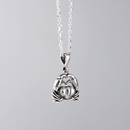 Crab Romance Charm Pendant Silver