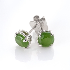 Baby Dewdrop Studs with Pounamu-jewellery-The Vault