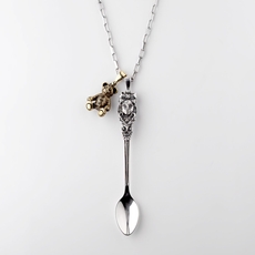 Goldilocks Spoon Pendant Brass-jewellery-The Vault