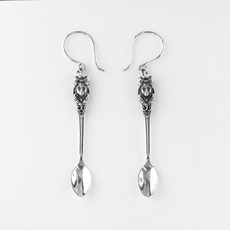 Goldilocks Spoon Earrings Silver-jewellery-The Vault