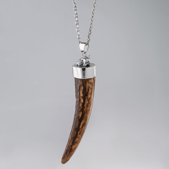 Bambi Pendant with Deer Antler