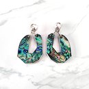 Paua Drama Earrings Abstract Shape